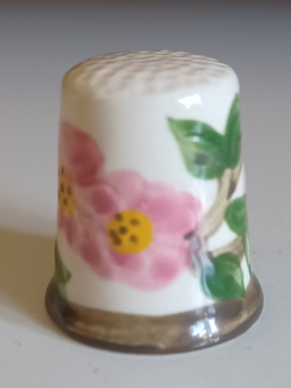 Franciscan Desert Rose Porcelain Thimble Rare USA Back stamp